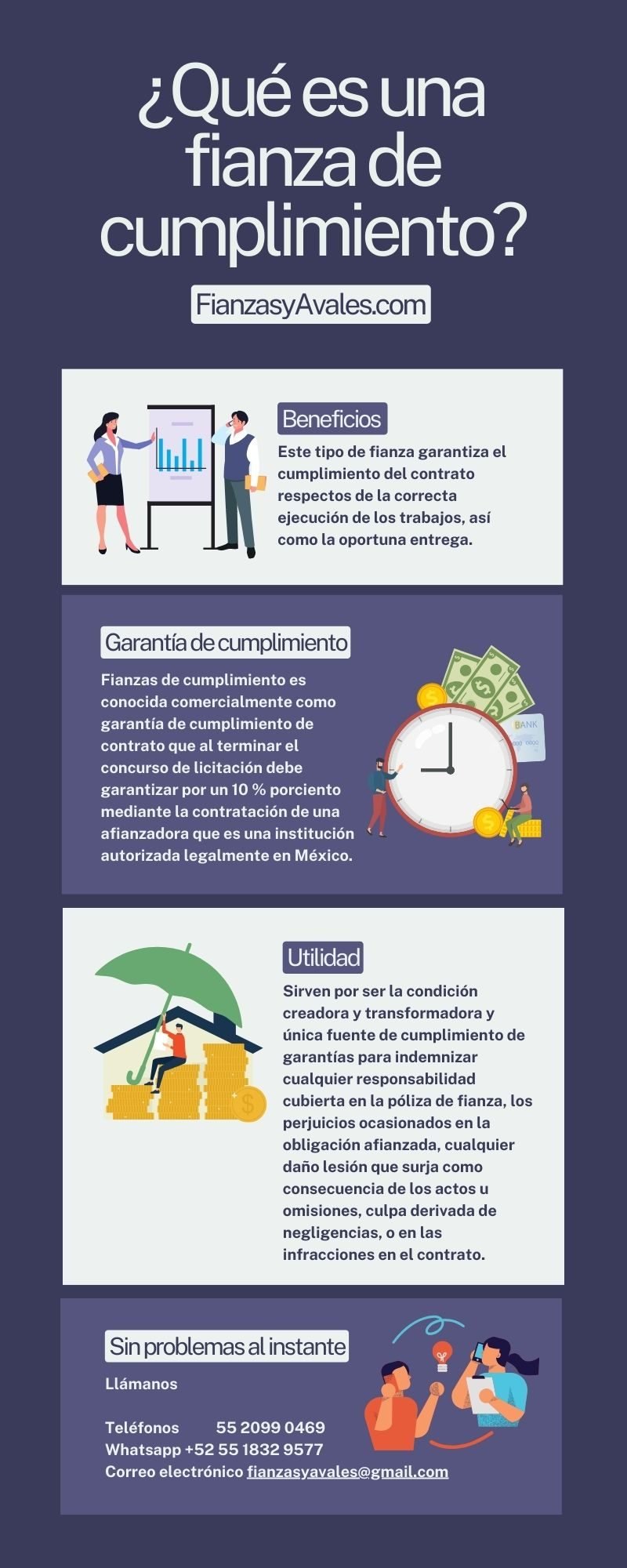 Que es una fianza de cumplimiento infografia