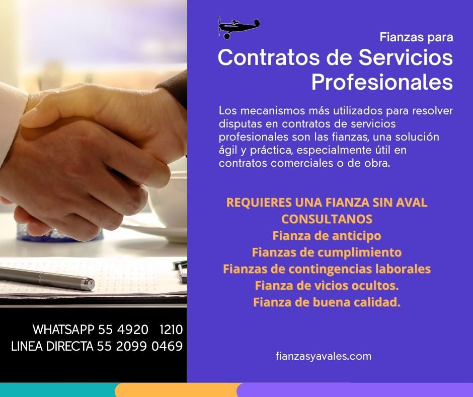 Fianzas para
Contratos de Servicios Profesionales